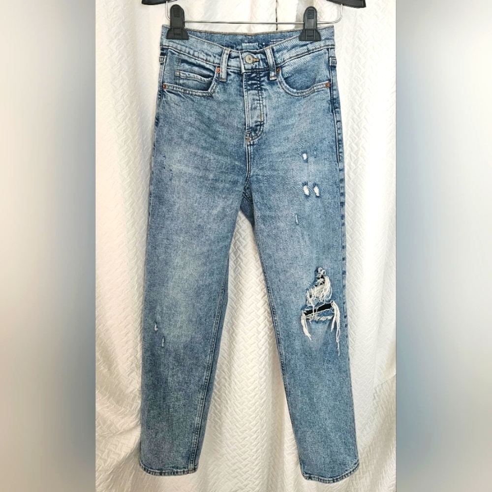 Old Navy Extra High Rise Light Straight Leg Jeans Size 0
